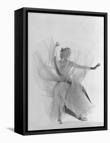 Dancer Tanaquil Leclercq Performing La Valse at Gjon Mili's Studio-Gjon Mili-Framed Premier Image Canvas