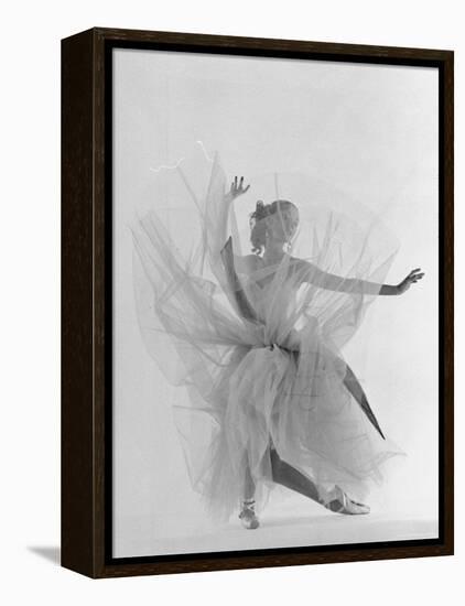 Dancer Tanaquil Leclercq Performing La Valse at Gjon Mili's Studio-Gjon Mili-Framed Premier Image Canvas