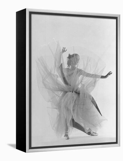 Dancer Tanaquil Leclercq Performing La Valse at Gjon Mili's Studio-Gjon Mili-Framed Premier Image Canvas