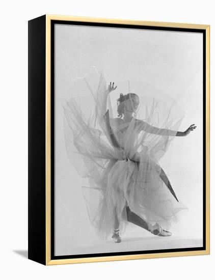 Dancer Tanaquil Leclercq Performing La Valse at Gjon Mili's Studio-Gjon Mili-Framed Premier Image Canvas