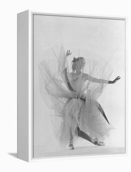 Dancer Tanaquil Leclercq Performing La Valse at Gjon Mili's Studio-Gjon Mili-Framed Premier Image Canvas