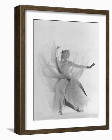 Dancer Tanaquil Leclercq Performing La Valse at Gjon Mili's Studio-Gjon Mili-Framed Premium Photographic Print