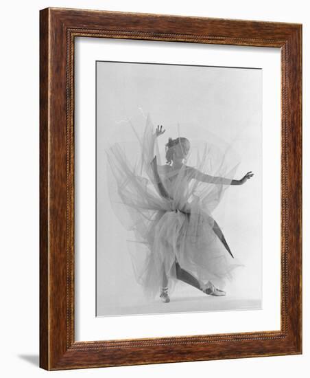 Dancer Tanaquil Leclercq Performing La Valse at Gjon Mili's Studio-Gjon Mili-Framed Premium Photographic Print