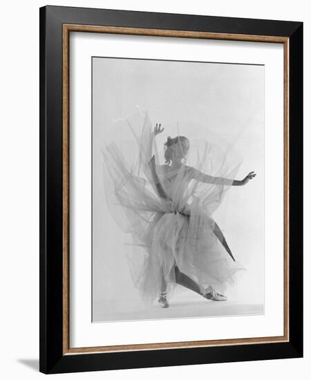 Dancer Tanaquil Leclercq Performing La Valse at Gjon Mili's Studio-Gjon Mili-Framed Premium Photographic Print