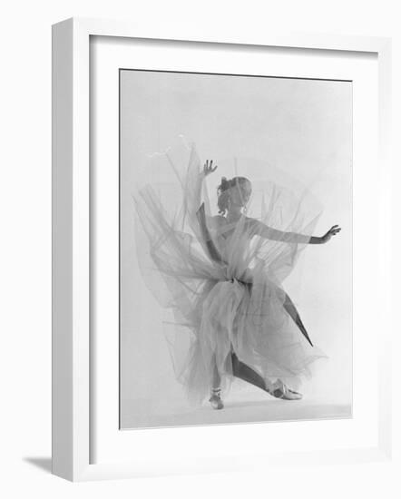 Dancer Tanaquil Leclercq Performing La Valse at Gjon Mili's Studio-Gjon Mili-Framed Premium Photographic Print