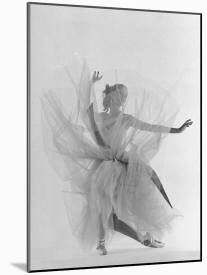 Dancer Tanaquil Leclercq Performing La Valse at Gjon Mili's Studio-Gjon Mili-Mounted Premium Photographic Print