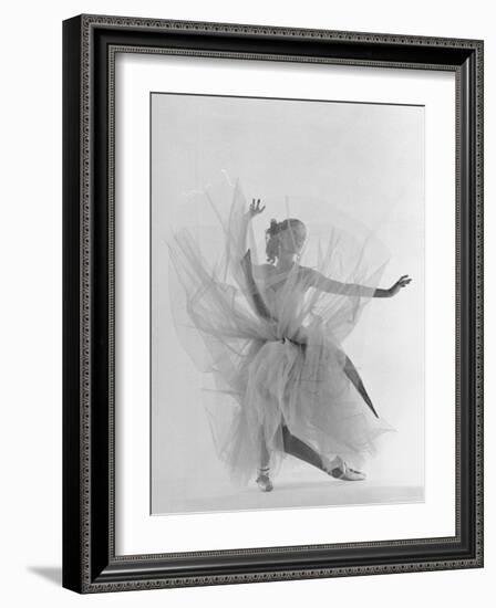 Dancer Tanaquil Leclercq Performing La Valse at Gjon Mili's Studio-Gjon Mili-Framed Premium Photographic Print