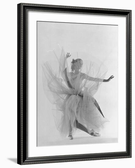 Dancer Tanaquil Leclercq Performing La Valse at Gjon Mili's Studio-Gjon Mili-Framed Premium Photographic Print