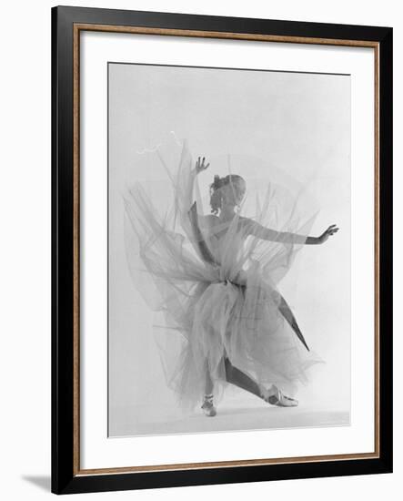 Dancer Tanaquil Leclercq Performing La Valse at Gjon Mili's Studio-Gjon Mili-Framed Premium Photographic Print