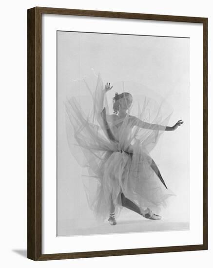 Dancer Tanaquil Leclercq Performing La Valse at Gjon Mili's Studio-Gjon Mili-Framed Premium Photographic Print