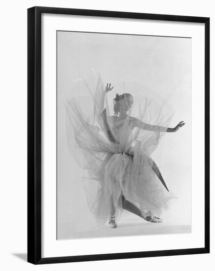 Dancer Tanaquil Leclercq Performing La Valse at Gjon Mili's Studio-Gjon Mili-Framed Premium Photographic Print