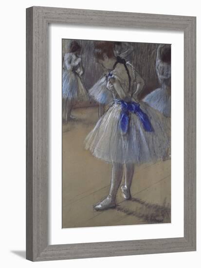 Dancer Tying a Bow-Edgar Degas-Framed Giclee Print