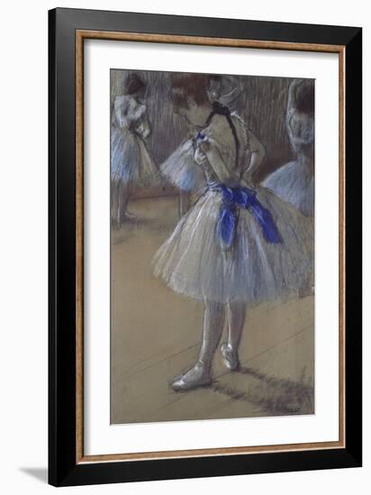 Dancer Tying a Bow-Edgar Degas-Framed Giclee Print