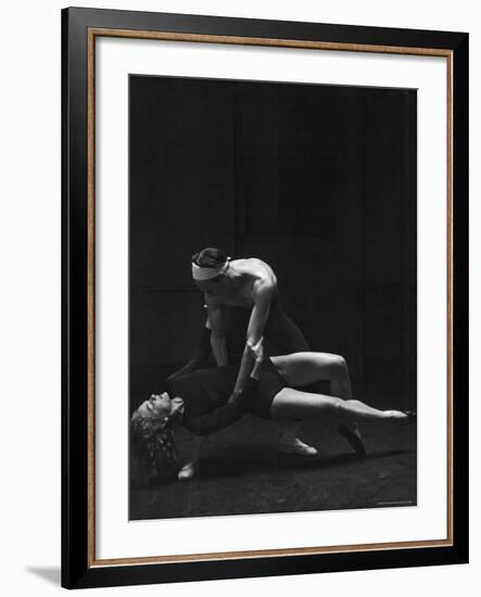 Dancer Valerie Bettis Rehearsing a Ballet Based on the William Faulkner Novel as I Lay Dying-Nina Leen-Framed Premium Photographic Print