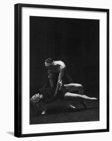 Dancer Valerie Bettis Rehearsing a Ballet Based on the William Faulkner Novel as I Lay Dying-Nina Leen-Framed Premium Photographic Print