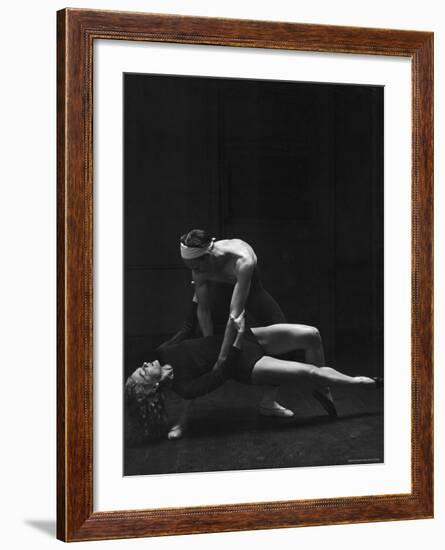 Dancer Valerie Bettis Rehearsing a Ballet Based on the William Faulkner Novel as I Lay Dying-Nina Leen-Framed Premium Photographic Print