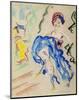 Dancer with a Blue Skirt-Ernst Ludwig Kirchner-Mounted Art Print