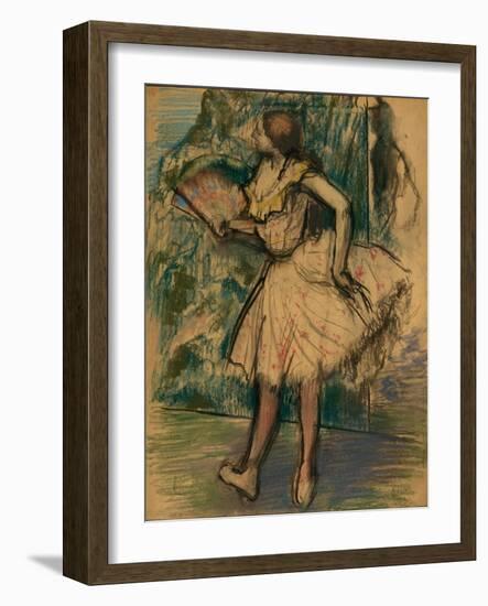 Dancer with a Fan, c.1890-95-Edgar Degas-Framed Giclee Print