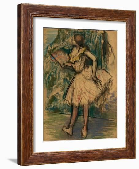 Dancer with a Fan, c.1890-95-Edgar Degas-Framed Giclee Print