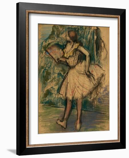 Dancer with a Fan, c.1890-95-Edgar Degas-Framed Giclee Print