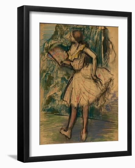 Dancer with a Fan, c.1890-95-Edgar Degas-Framed Giclee Print