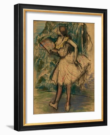 Dancer with a Fan, c.1890-95-Edgar Degas-Framed Giclee Print