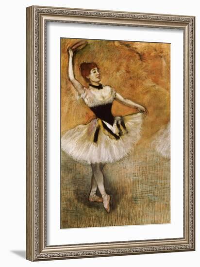 Dancer with a Tambourine, 1882-Edgar Degas-Framed Giclee Print