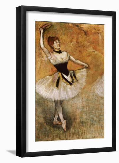 Dancer with a Tambourine, 1882-Edgar Degas-Framed Giclee Print