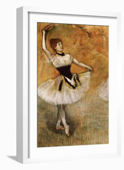 Dancer with a Tambourine, 1882-Edgar Degas-Framed Giclee Print