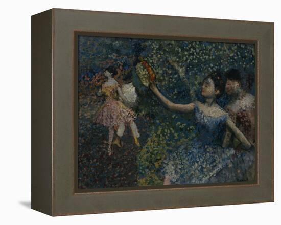 Dancer with a Tambourine, circa 1897-Edgar Degas-Framed Premier Image Canvas