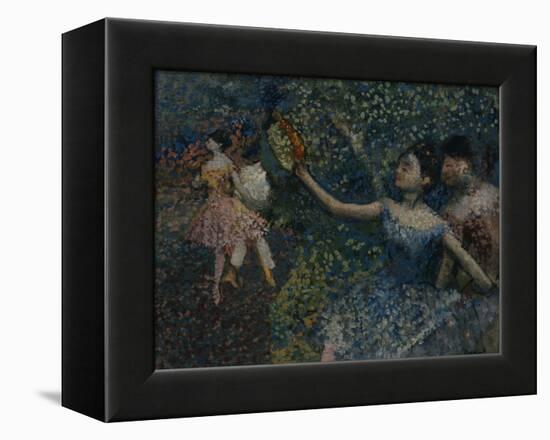 Dancer with a Tambourine, circa 1897-Edgar Degas-Framed Premier Image Canvas