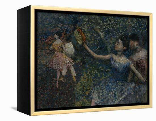 Dancer with a Tambourine, circa 1897-Edgar Degas-Framed Premier Image Canvas