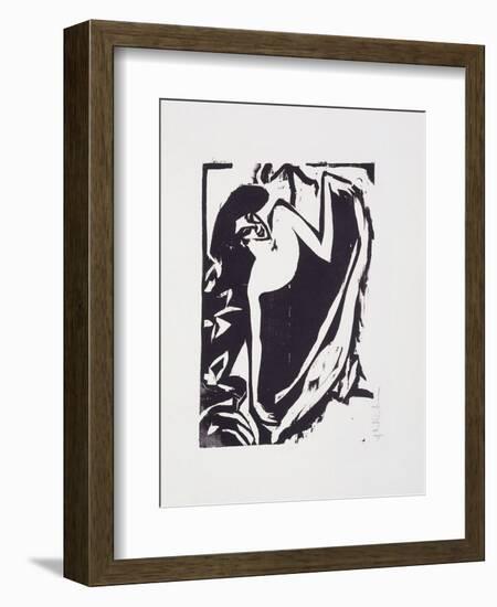 Dancer with Elevated Rock; Tanzerin Mit Gehobenem Rock, 1909-Ernst Ludwig Kirchner-Framed Giclee Print