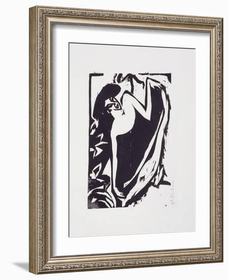 Dancer with Elevated Rock; Tanzerin Mit Gehobenem Rock, 1909-Ernst Ludwig Kirchner-Framed Giclee Print