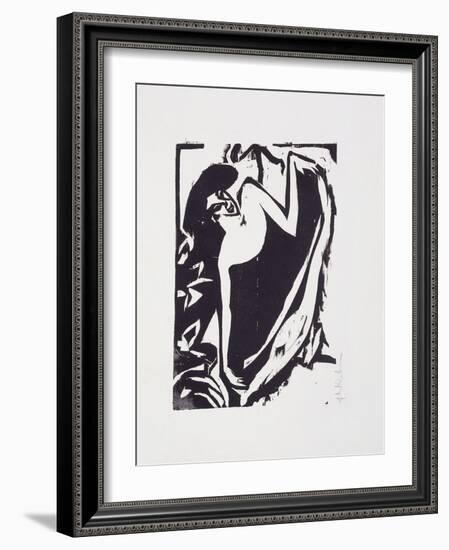 Dancer with Elevated Rock; Tanzerin Mit Gehobenem Rock, 1909-Ernst Ludwig Kirchner-Framed Giclee Print