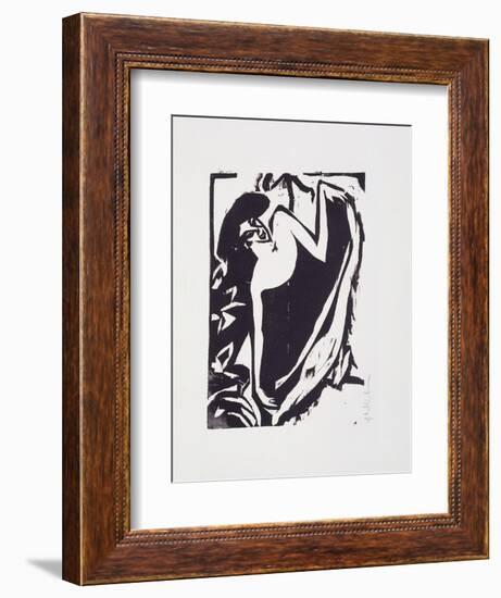 Dancer with Elevated Rock-Ernst Ludwig Kirchner-Framed Giclee Print