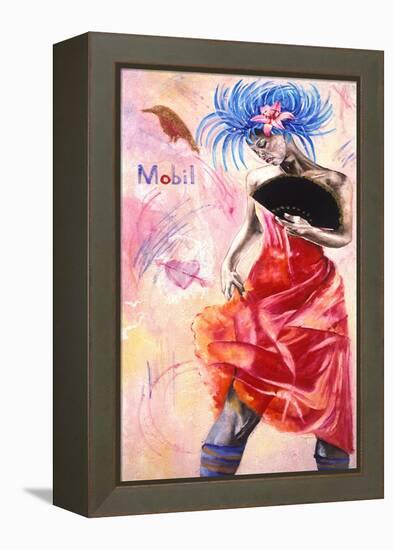 Dancer with Graffiti, 2003-Hilary Dunne-Framed Premier Image Canvas