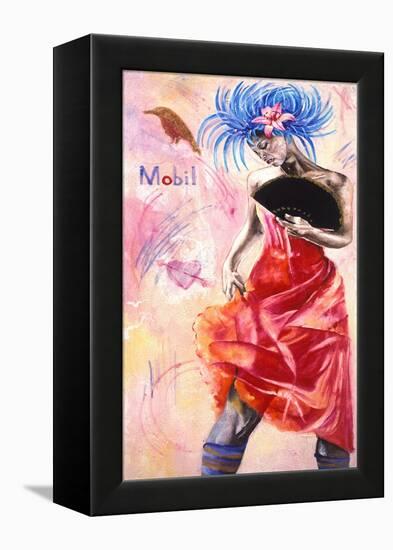 Dancer with Graffiti, 2003-Hilary Dunne-Framed Premier Image Canvas