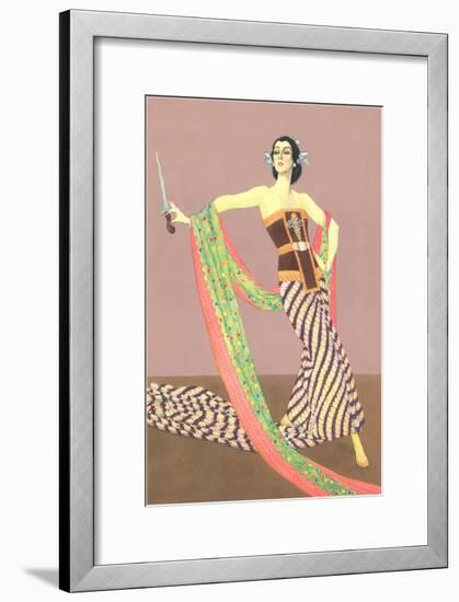 Dancer with Shawl and Knife-null-Framed Art Print