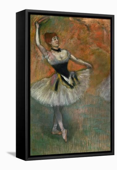 Dancer with Tambourine, Around 1882-Edgar Degas-Framed Premier Image Canvas