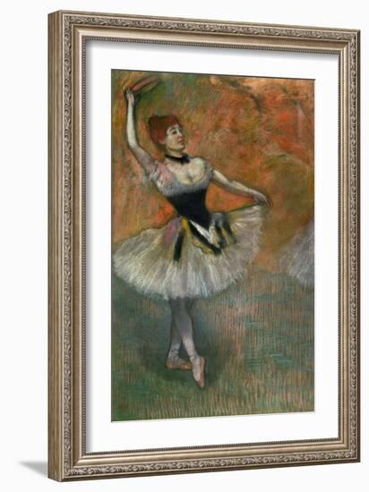 Dancer with Tambourine, Around 1882-Edgar Degas-Framed Giclee Print