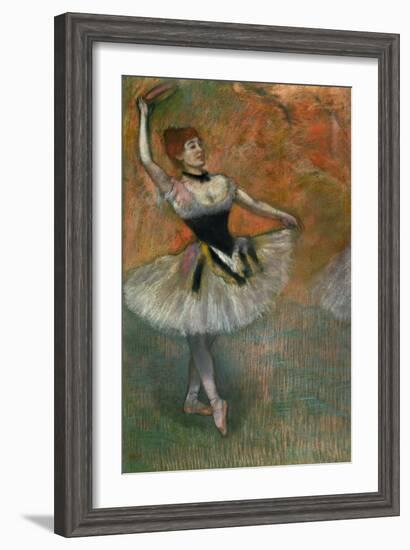 Dancer with Tambourine, Around 1882-Edgar Degas-Framed Giclee Print