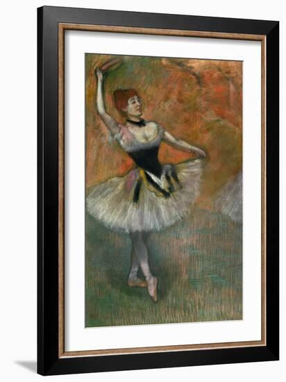 Dancer with Tambourine, Around 1882-Edgar Degas-Framed Giclee Print
