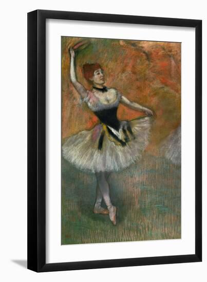 Dancer with Tambourine, Around 1882-Edgar Degas-Framed Giclee Print