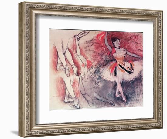 Dancer with Tambourine, or Spanish Dancer, C.1882-Edgar Degas-Framed Giclee Print