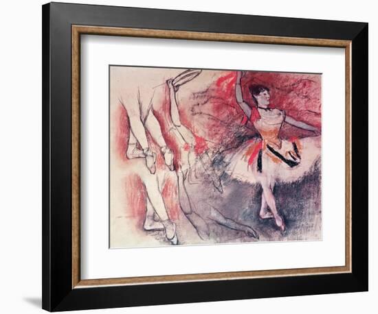 Dancer with Tambourine, or Spanish Dancer, C.1882-Edgar Degas-Framed Giclee Print