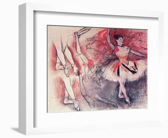 Dancer with Tambourine, or Spanish Dancer, C.1882-Edgar Degas-Framed Giclee Print