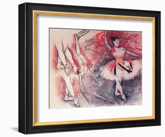 Dancer with Tambourine, or Spanish Dancer, C.1882-Edgar Degas-Framed Giclee Print