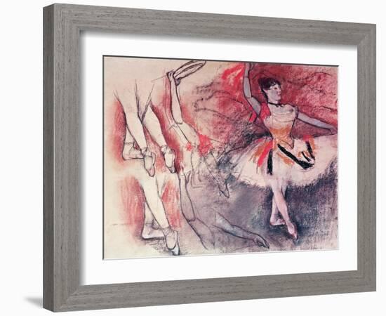 Dancer with Tambourine, or Spanish Dancer, C.1882-Edgar Degas-Framed Giclee Print