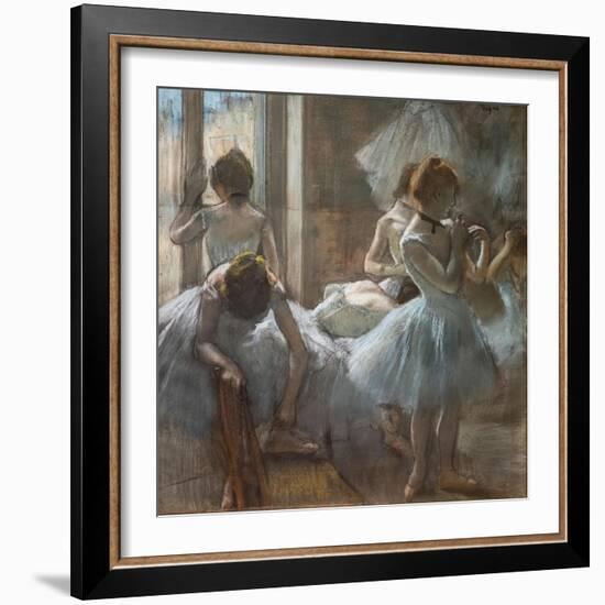 Dancers. 1884-1885. Pastel on paper.-Edgar Degas-Framed Giclee Print